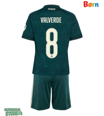 Real Madrid Federico Valverde #8 Replika Babytøj Udebanesæt Børn 2026-27 Kortærmet (+ Korte bukser)
